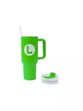 Nintendo Super Mario Luigi 40oz Stainless Steel Insulated Tumbler w/ Straw